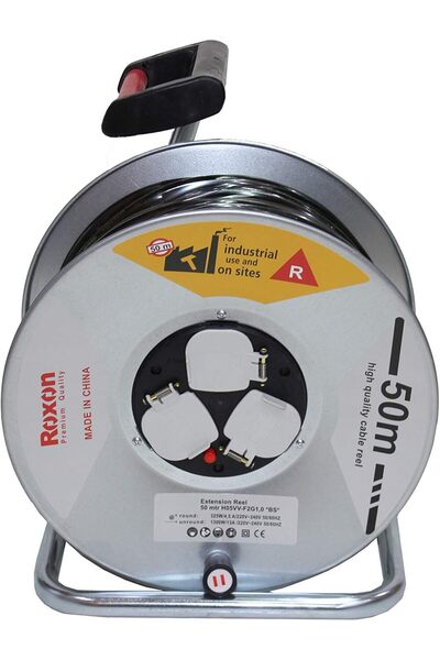 China Electrical cable with 3 sockets, 50 meters long, from Roxon