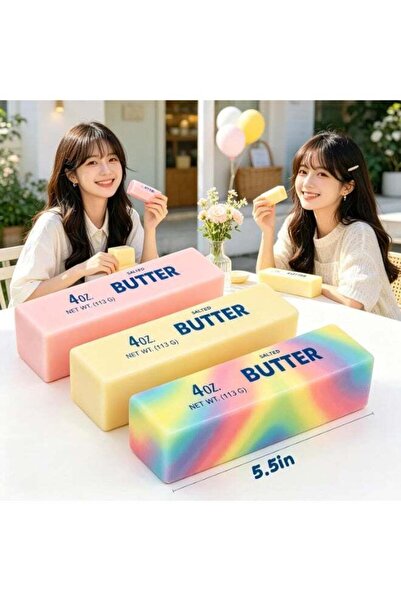 ATRJSZ Butter Stick Fidget Toy, Slow Rebound Cute Butter Squeeze Stress Balls,Slow Rising Portable Squishy
