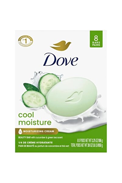 Dove Set 8 x Săpun solid revigorant cu castravete și ceai verde, 1/4 Cremă hi...
