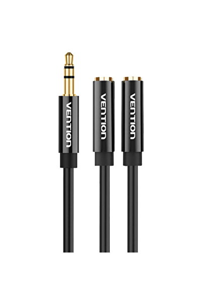 Vention Splitter Stereo 3.5mm Tată la 2x 3.5mm Mamă 0.3m BBSBY Negru