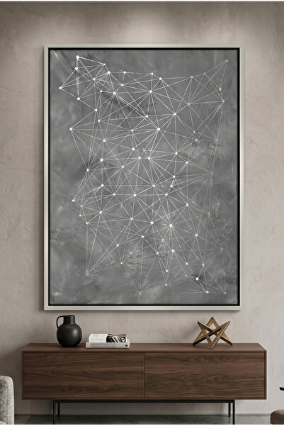 Jasmine Art Abstract Geometric Network Islamic Wall Art | Framed Canvas Print...