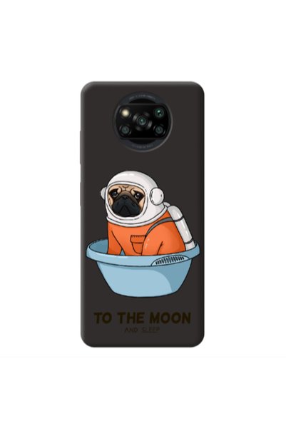 Other Xiaomi Poco X3 Pro To the moon Black Colored Silicone TPU Θήκη