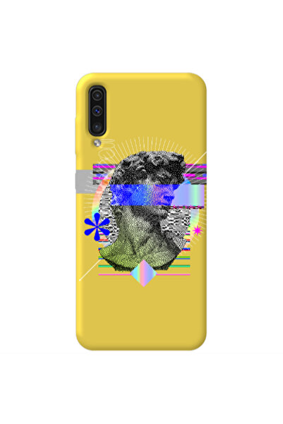 Other Samsung A70 Statue pixels Yellow Colored Silicone TPU Θήκη