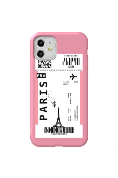 Other Apple iPhone 11 Paris FRA Pink Colored Silicone TPU Θήκη