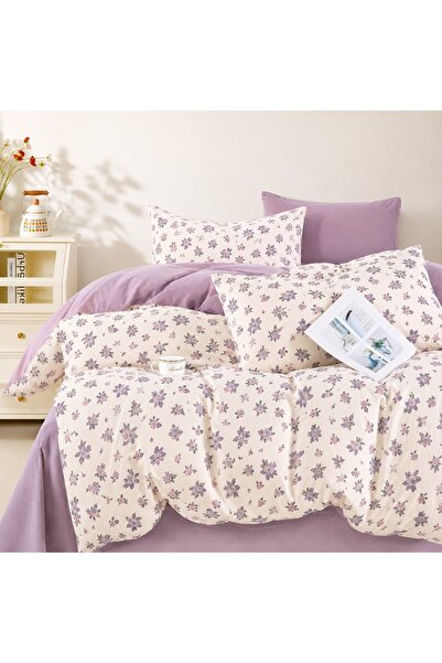 CHIRASO Set Lenjerie Pat CHIRASO, Bumbac, 4 Piese, Cearceaf cu ELASTIC 180x20...