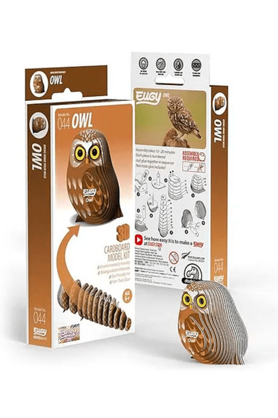 Eugy Owl 3 D Puzzle Buildable Nighttime Friend For Kids