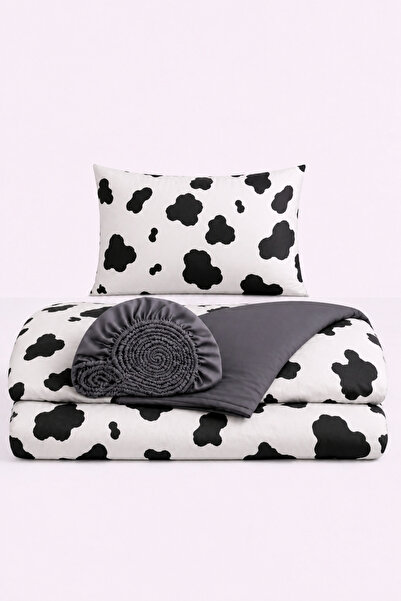 İQON Elastic Sheet Duvet Cover Set Single Size Outlt1 Dlmçyliii