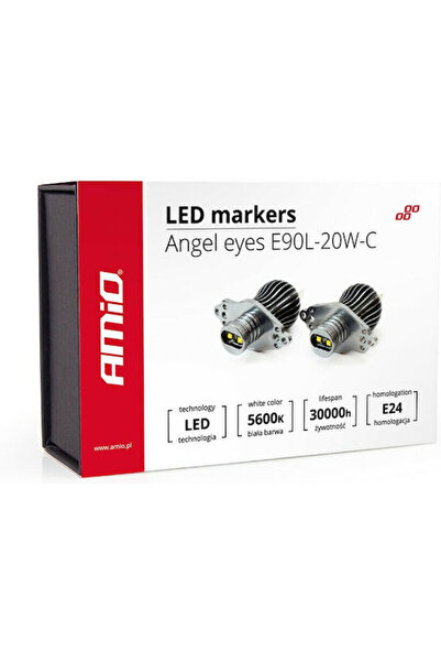 AMIO Λάμπες LED Αυτοκινήτου 5600K Ψυχρό Λευκό 12V 20W 2 τεμάχια