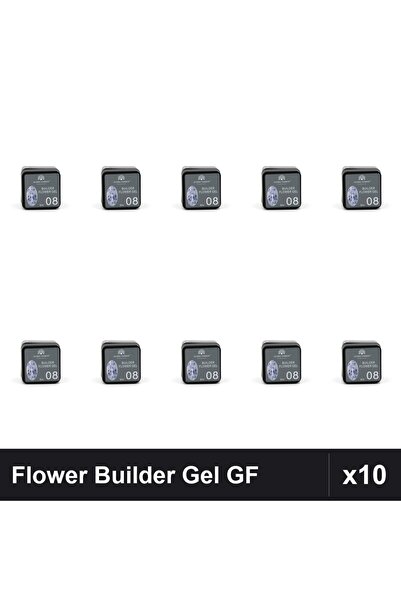 global fashion Set 10 Flower Builder Gel 8ml Nr.08 Constructie Unghii UV