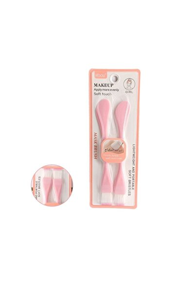 idei Set 2 Perii pentru Mască Facială Roz, Peri Moi din Nailon, Mâner Ergonom...