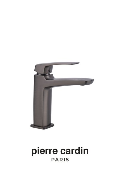 Pierre Cardin Zeno Gun Metal Lavabo Armatürü – Şık Tasarımlı Lavabo Bataryası