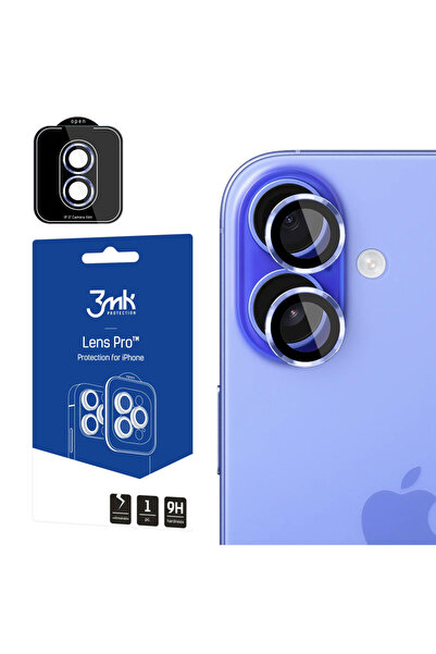 3MK Protecție lentilă din sticlă Pro Camera pentru iPhone 17, Albastru