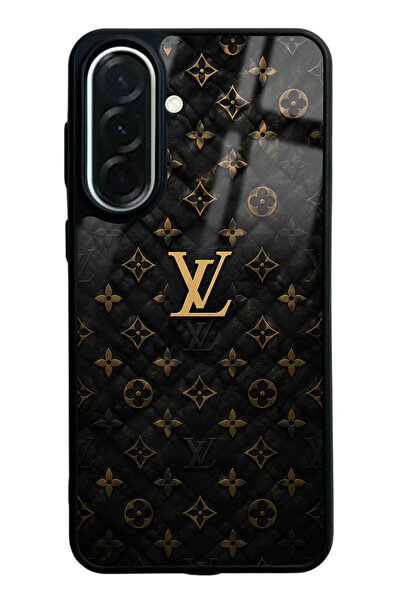 Spoyi Samsung A37 Black Gold LV Tasarımlı Glossy Telefon Kılıfı