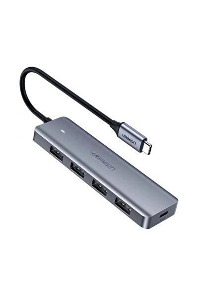 Ugreen Hub USB-C 5-în-1, 4x USB 3.2, 1x USB-C, Gri