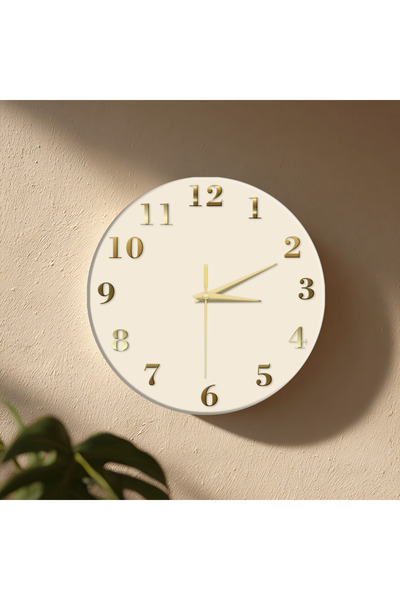 no26dekor Dekoratif Duvar Saati – 33 cm UV Baskılı MDF Duvar Saati