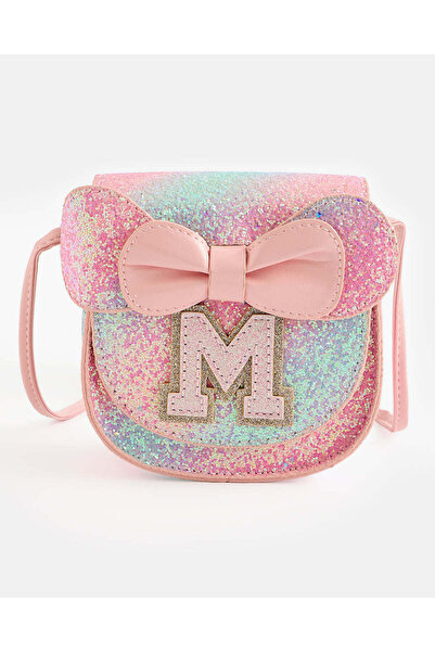 REDTAG Girls Pink Embellished Crossbody Bag