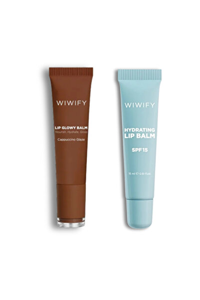 WIWIFY Glow & Protect Lip Duo, Hydrating Lip Balm + Cappuccino Glaze Balm |  ...