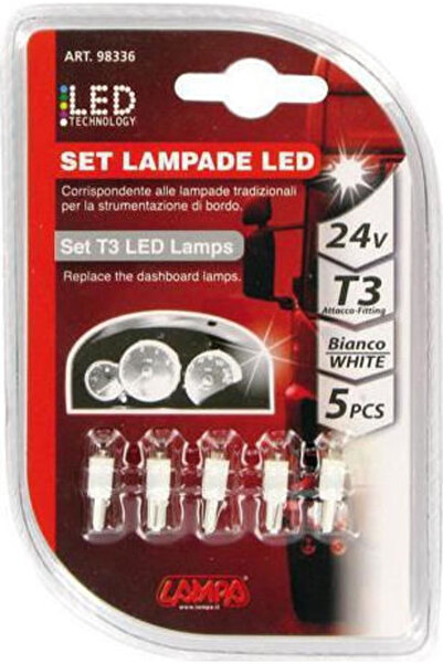 Lampa Λάμπες Αυτοκινήτου T3 LED 24V 5 τεμάχια