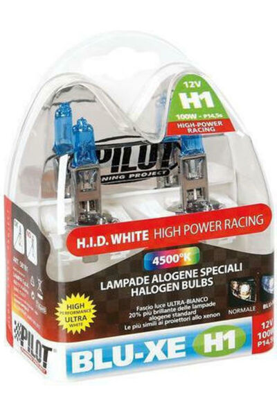 Lampa Λάμπες Αυτοκινήτου Blu-xe H1 Αλογόνου 4150K Λευκό 12V 100W 2 τεμάχια