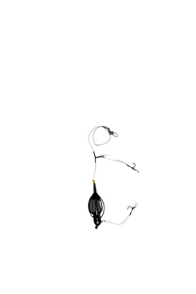 Smax Montură de crap pentru apă curgătoare cu feeder și 2 cârlige nr. 4, 80g