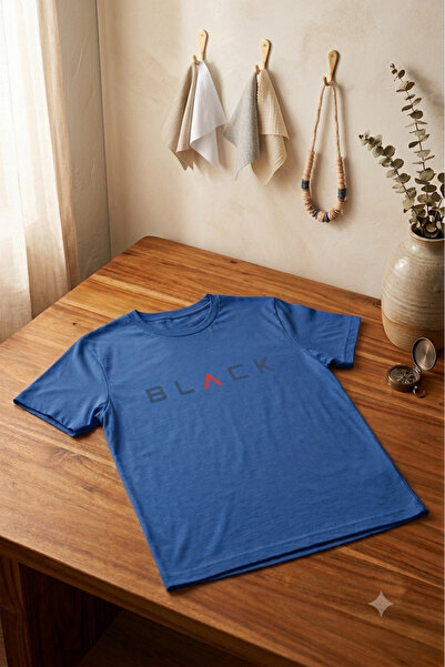 UNCİA OUTDOORS Men's Black Printed Crew Neck Oversized Wide Fit T-Shirt