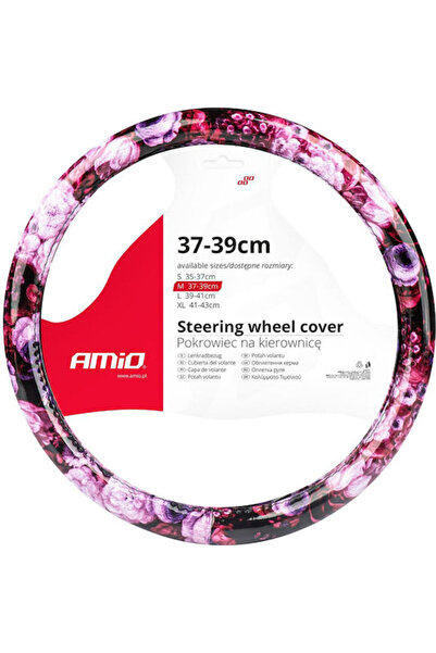 AMIO Car Steering Wheel Cover with Diameter 39cm Synthetic Multicolour