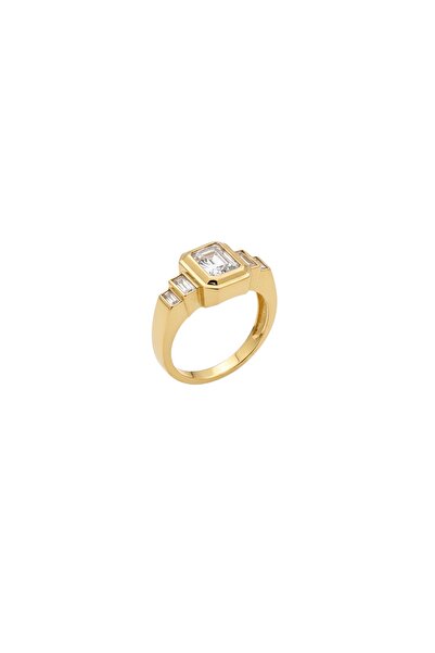 Mimoza Accessories Baguette Jewelled Adjustable Ring