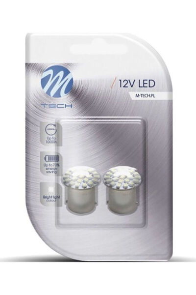 M-TECH Λάμπες Αυτοκινήτου R10W / R5W LED 12V 1.44W 2 τεμάχια