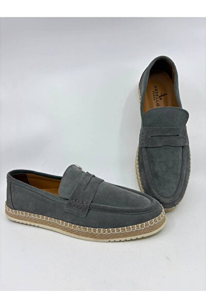 Papuccu Gray Suede Men's Leather Shoes