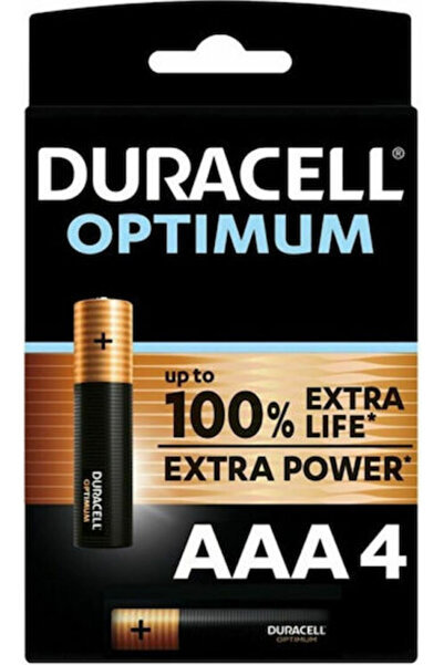 Duracell Συσκευασία 4 τεμαχίων Αλκαλικές Μπαταρίες AAA Optimum 200 1.5V Κωδικ...