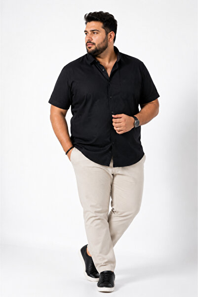 ANNEX Large Size Cotton Short Sleeve Men's Shirt