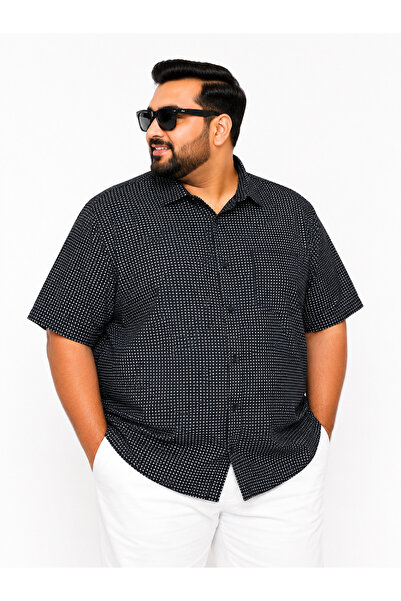 ANNEX Large Size Cotton Short Sleeve Men's Shirt