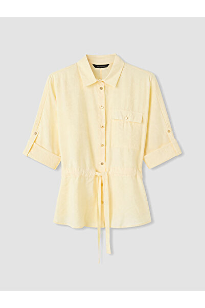 LC Waikiki Rmz Gi̇yi̇m Farkiyla Women's Shirt with Tie at the Waist