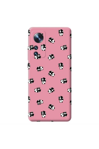 Other Xiaomi Mi 12 Small Pandas Pink Colored Silicone TPU Θήκη