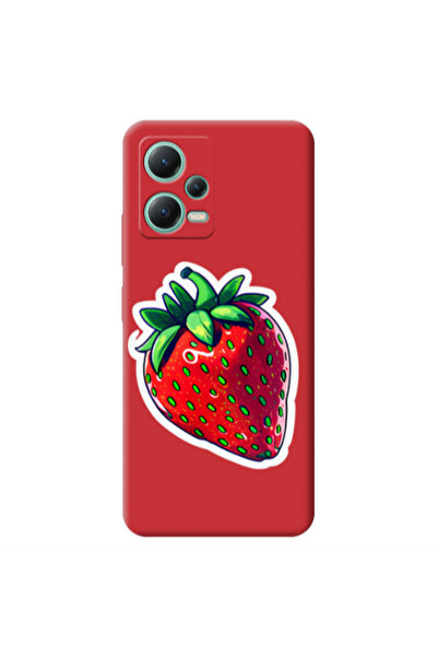 Other Xiaomi Redmi Note 12 Pro 5G strawberry Red Colored Silicone TPU Θήκη