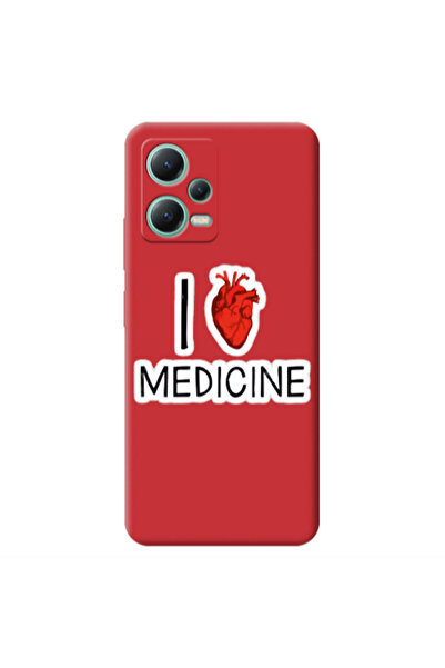 Other Xiaomi Redmi Note 12 Pro 5G I Love Medicin Red Colored Silicone TPU Θήκη