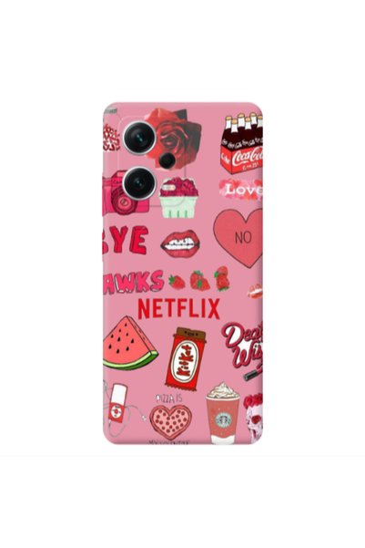 Other Xiaomi Poco X5 pizza is my valentine Pink Colored Silicone TPU Θήκη
