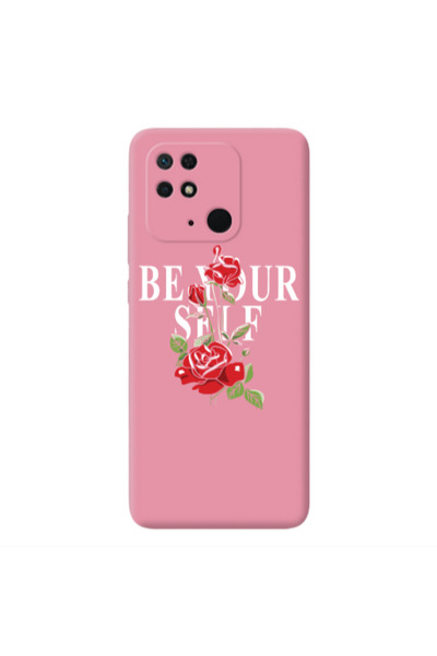 Other Xiaomi Redmi 10C Be Your Self Pink Colored Silicone TPU Θήκη