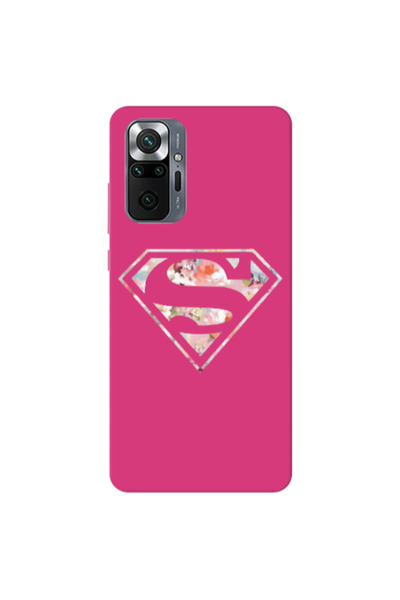 Other Xiaomi Redmi Note 10 Pro 4G Superman logo Fuchsia Colored Silicone TPU ...