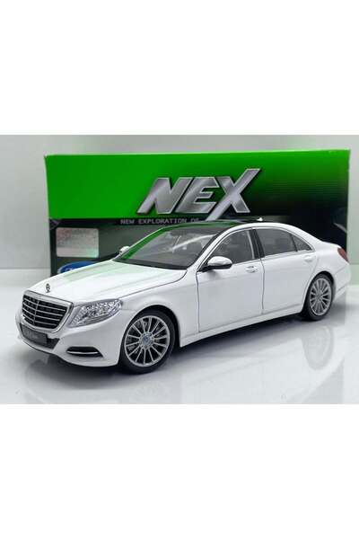 WELLY 1/24 ÖLÇEK MARKA LİSANSLI MERCEDES BENZ S CLASS BEYAZ RENK 18 CM DİECAS...