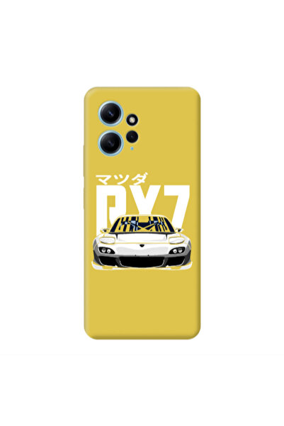 Other Xiaomi Redmi Note 12 4G Car Rx7 Yellow Colored Silicone TPU Θήκη