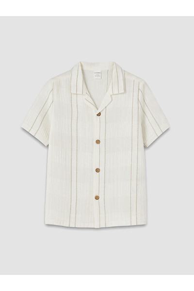 LC Waikiki Striped Short Sleeve Boy's Shirt
