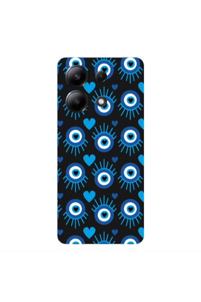 Other Xiaomi Redmi Note 13 4G Heart Eye Black Colored Silicone TPU Θήκη