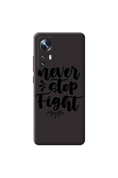 Other Xiaomi Mi 12 Never stop fight Black Colored Silicone TPU Θήκη