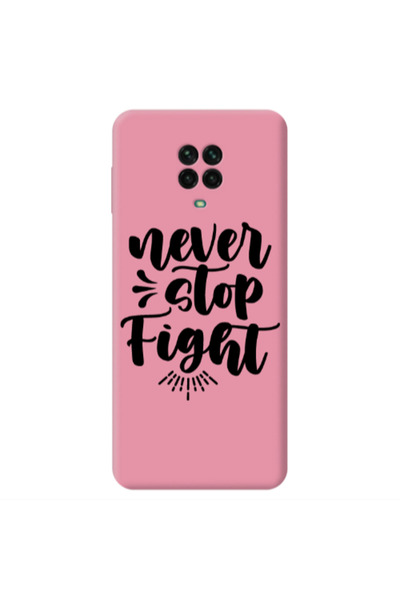Other Xiaomi Redmi Note 9 Pro Never stop fight Pink Colored Silicone TPU Θήκη