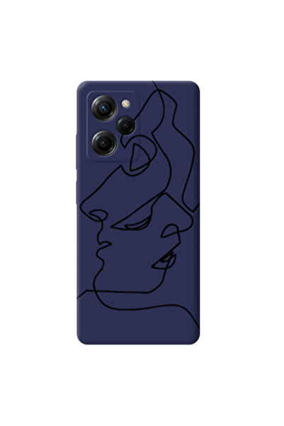 Other Xiaomi Poco X5 Pro intertwined Dark blue Colored Silicone TPU Θήκη