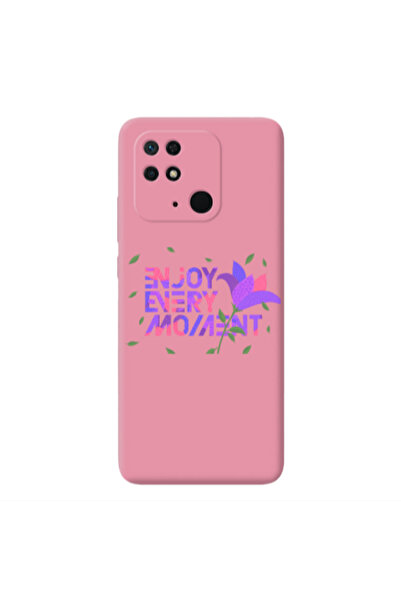 Other Xiaomi Redmi 10C Enjoy Every Moment Pink Colored Silicone TPU Θήκη