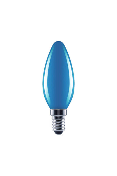 OEM Bec albastru LED Flair E14 2W, glob lumânare, durată viață 15.000 h