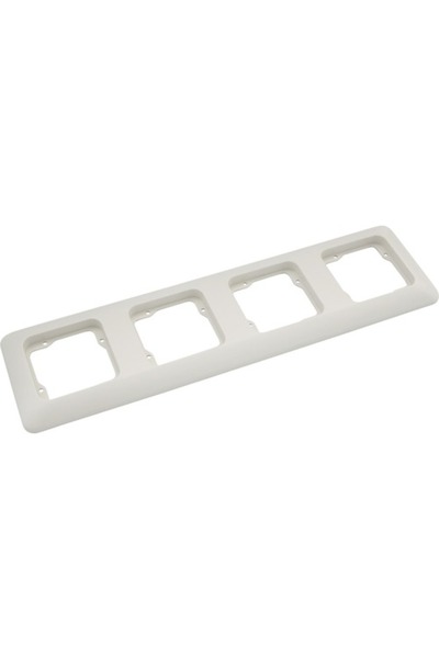 OEM Ramă aparataje Roth Lange Basic 4 posturi, montaj orizontal/vertical, alb