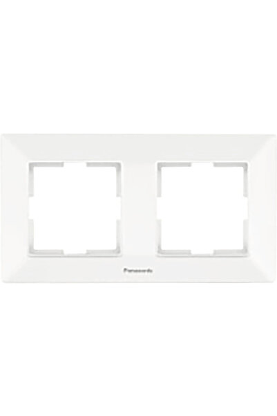 OEM Ramă aparataje Panasonic Arkedia Slim 2 posturi, montaj orizontal, alb